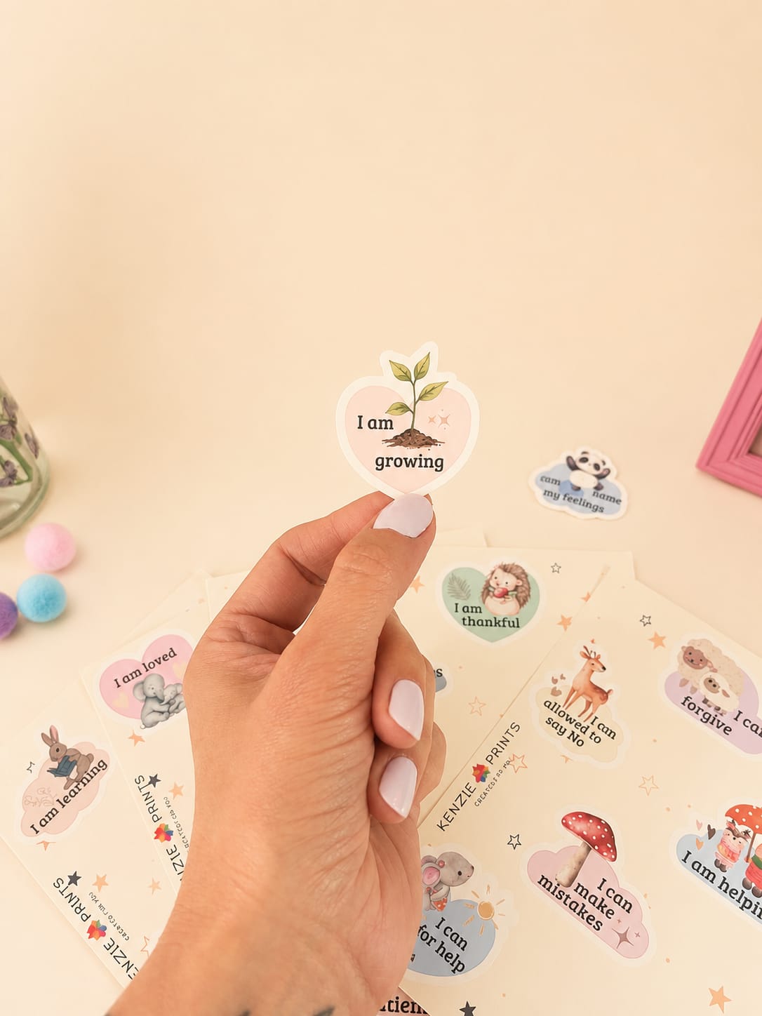 Affirmation Stickers front preview