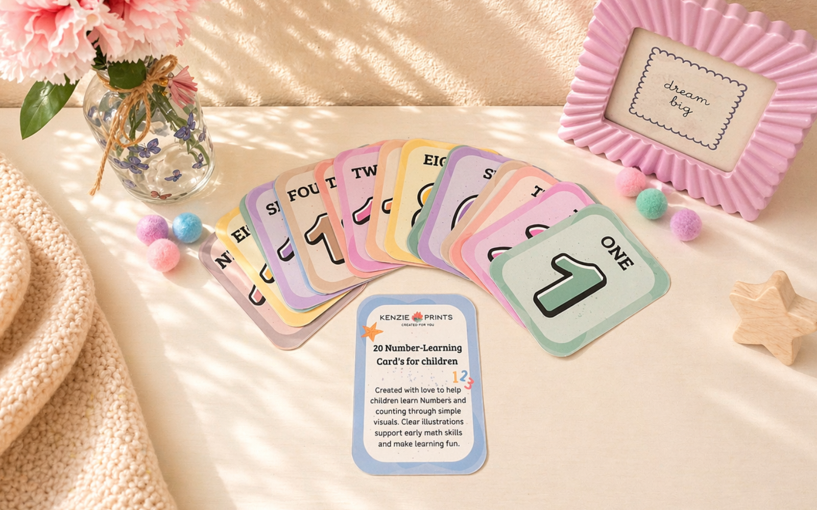 Number Cards back design