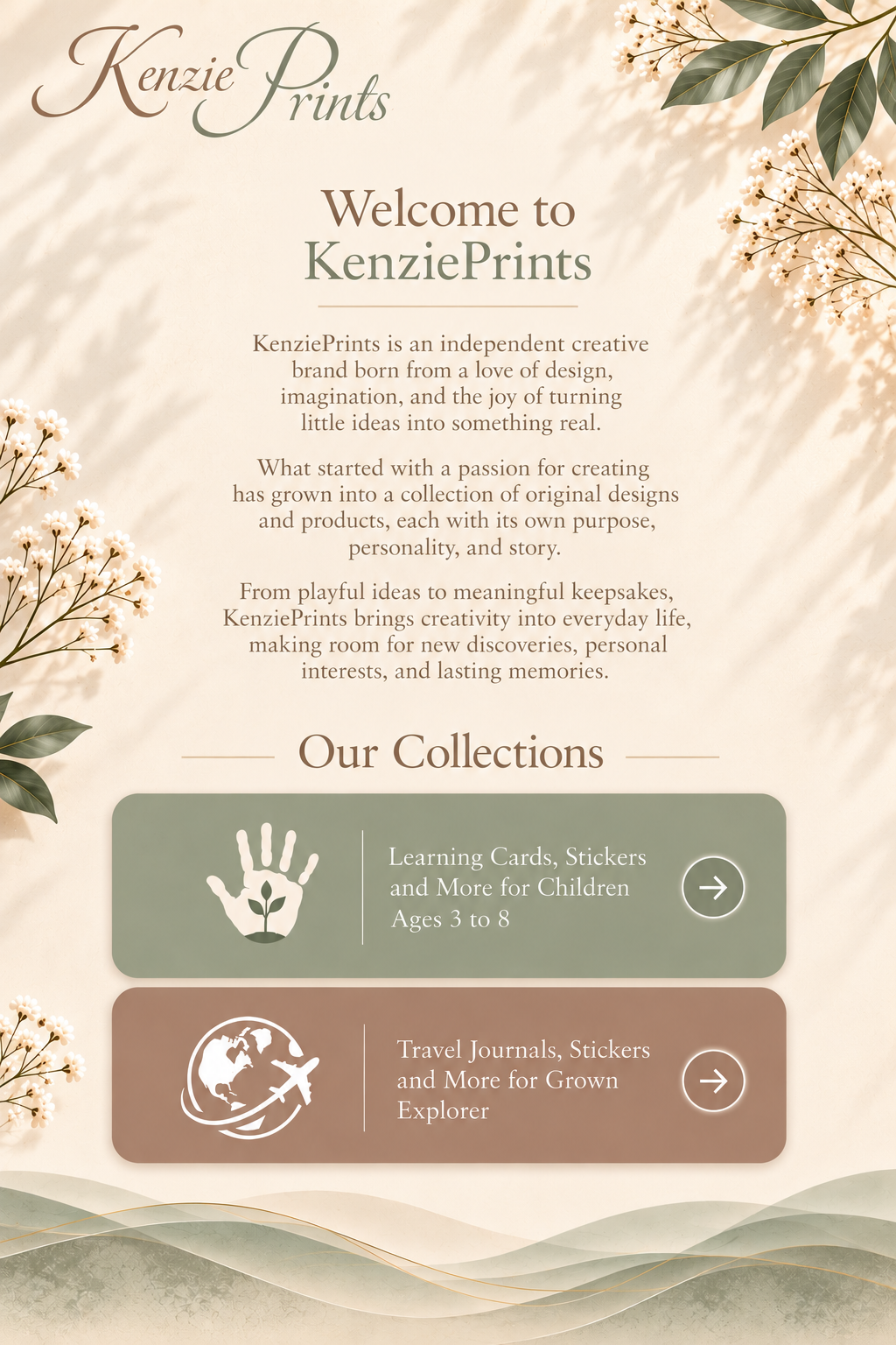 Welcome to KenziePrints — our story and collections